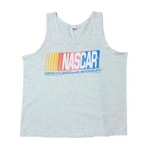 Vintage 90s Nascar Racing Auto Cars Graphic Muscle Tank Top Classic Logo T-shirt